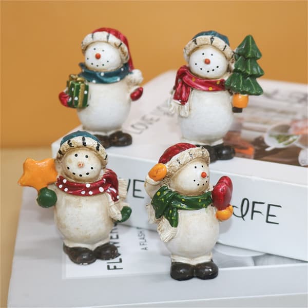 Creative Form Mould för gips och ljus 3D Snowman Juldekorationer Form Form null - C