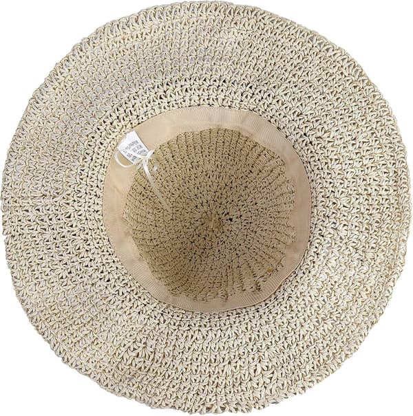 Dame Straw Hat Strand Foldbar Solhat Stor Dame Floppy Papir