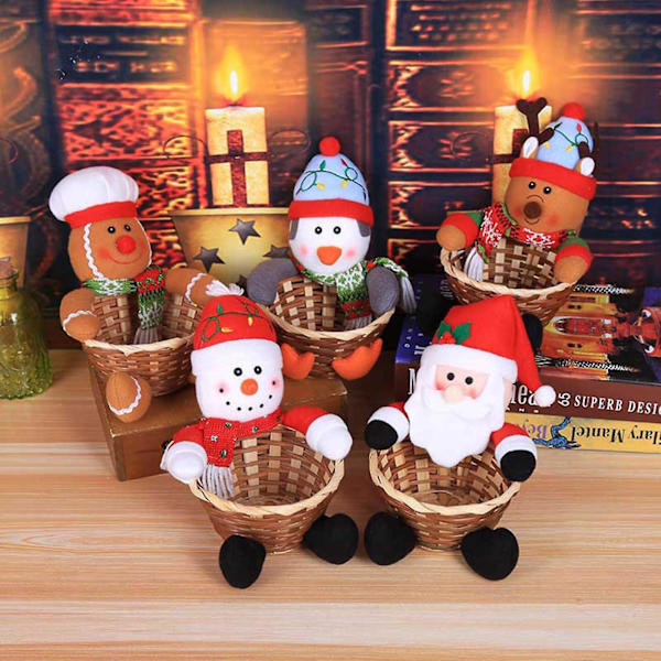 Söt julklapp förvaringskorg Bamboo Cane San