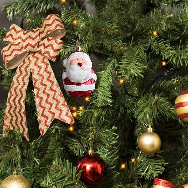 2 julgranskulor i plast Julgransdekor jul Santa / 2