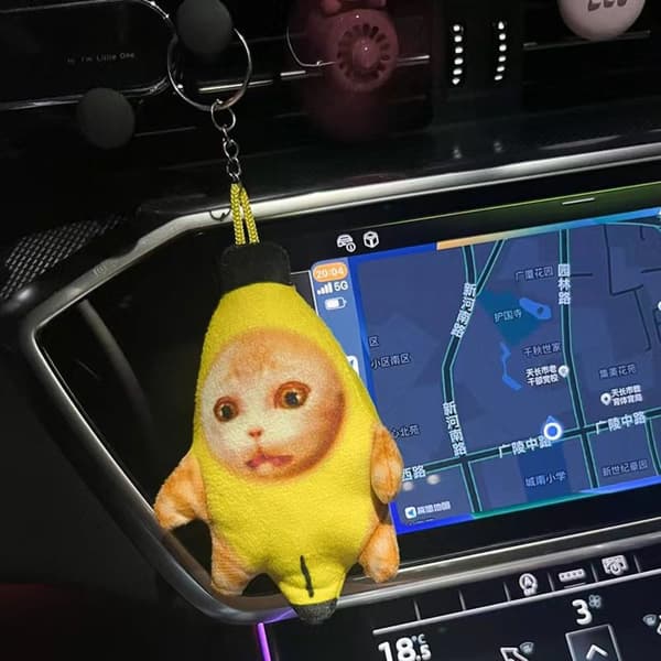 Banana Cat Pehmo Riipus Ääni Pehmolelu 5