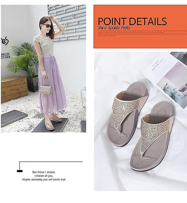 Fit Flop Dam Glitter Toe Post Sls apricot 36