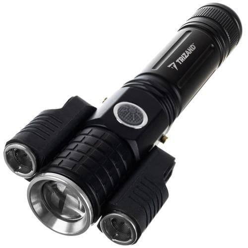 LED-taskulamppu Cree XPE-T6 ZOOM + akku + laturi black