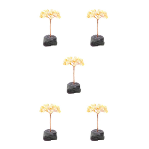 1/2/3/5 Onnenpuu Kodin sisustus Hieno käsityö ja luonnollinen fluorspar+citrine 13cm 5PCS