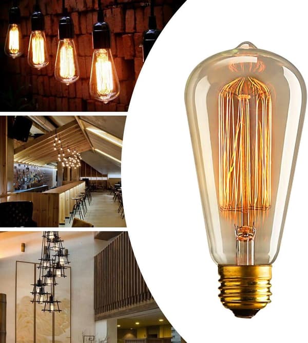 E27 Retro glödlampor, Edison Antique Bulb Varmvit