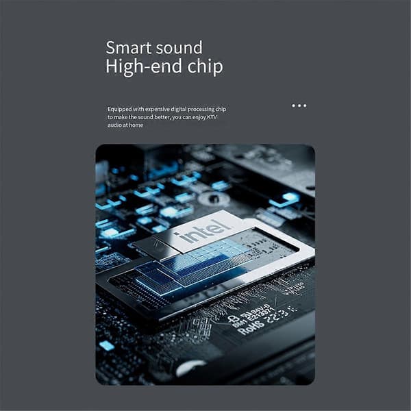 Mini Bluetooth 5.3 kannettava kaiutin LED-musiikkirytmivalolla perheelle ja ulkokäyttöön