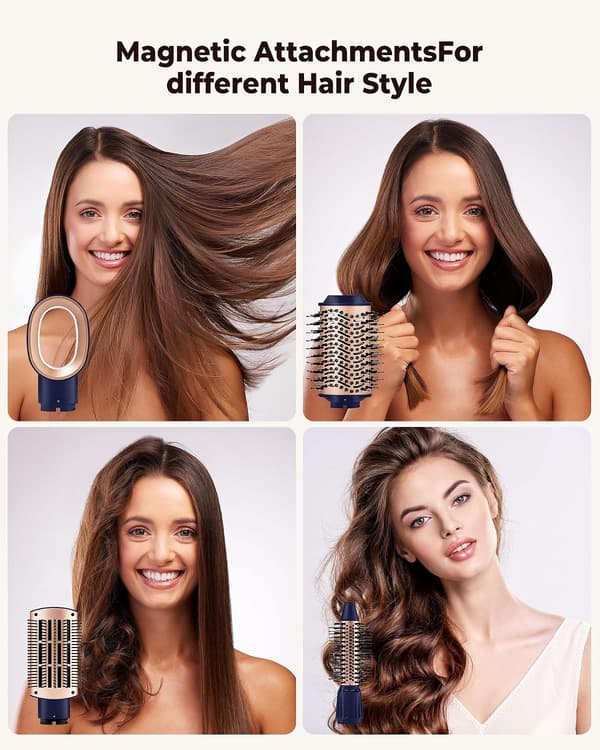 5-i-1 Air Styler Hårfønerbørste Varmluftsbørste Hårstyling Ett Trinn