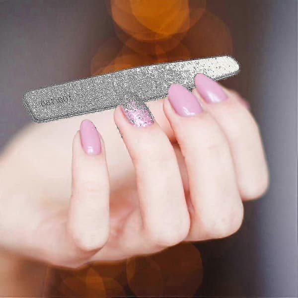Professionelle neglefile (20 stk.), dobbeltsidede vaskbare 100/180 grit neglefile