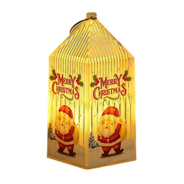 Jul Led Lantern Light, Liten Bärbar Flameless Lantern För