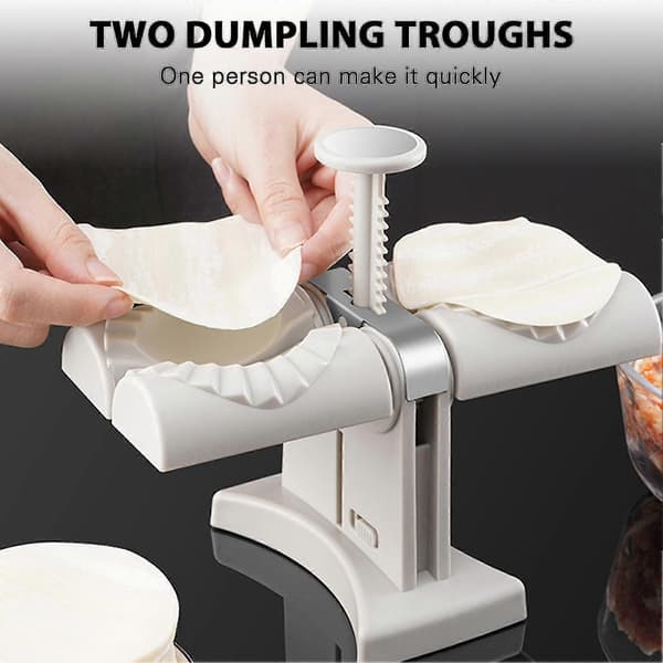 Dobbelthodet Automatisk Dumpling Maker Husholdnings Stål Dumpling Press Maskin
