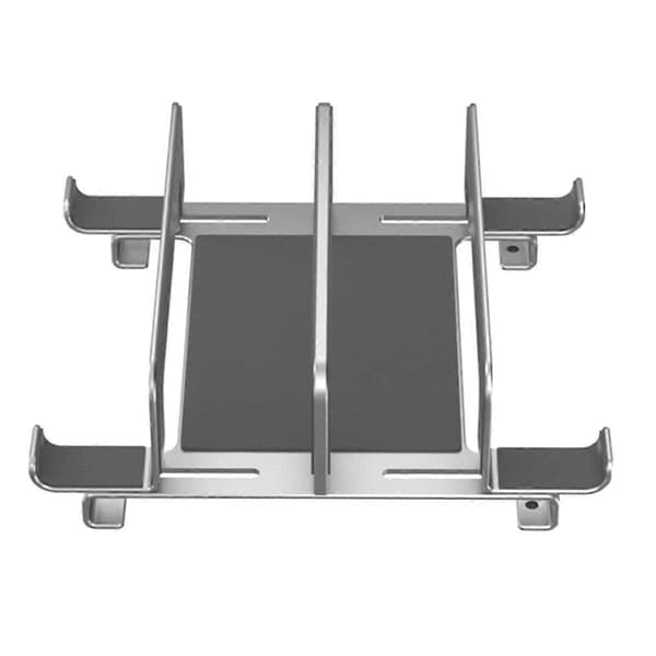 Laptopstativholder Justerbar Vertikal Skrivebordsnotatbokdokk Plassbesparende 3-i-1 Datamaskinholder Sølv
