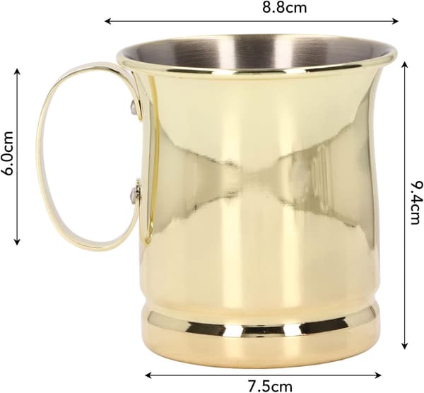 1 st (guld) Bärbar mugg, håll kall och varm, servera underbar