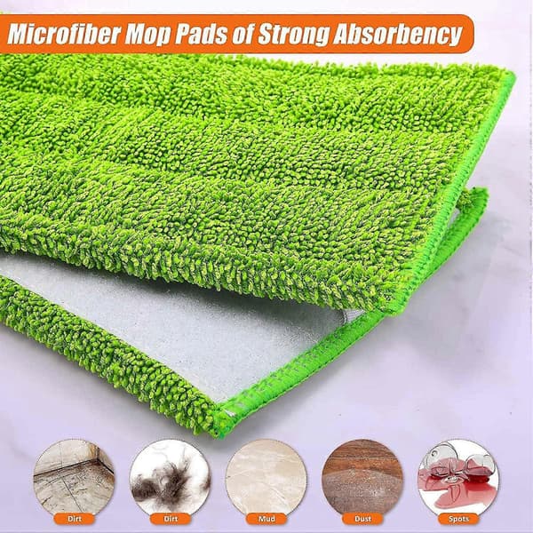 12-pack Reveal Mop Mikrofiber Moppdynor för Wetjet Återanvändbara och tvättbara Mikrofiber Moppdynor Påfyllningar C