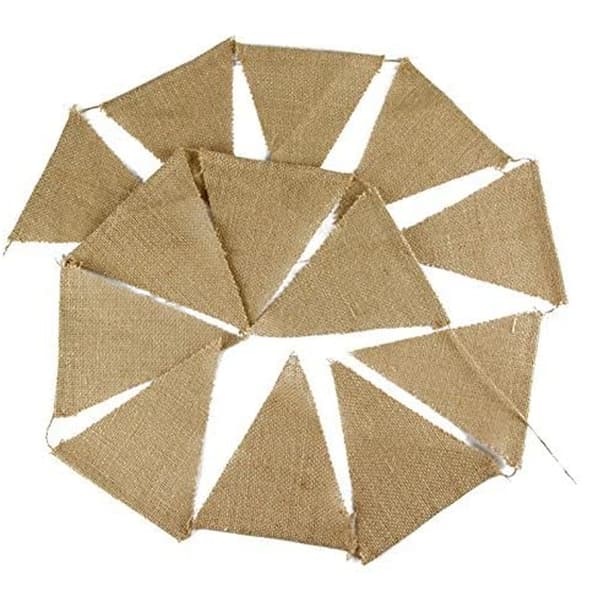 Jute Vimpel Girlander, 3 Meter Vintage Triangel Flagg Banner for