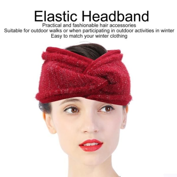 HURRISE elastiskt pannband Elastiskt pannband för kvinnor Dam Vinter varm Hålla stickade huvudinpackningar Håraccessoarer