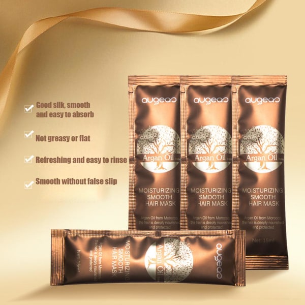 Hårmaske Fugtgivende og smidig lathårmaske Rejse Enkel T whiteA 15ML 3pcs