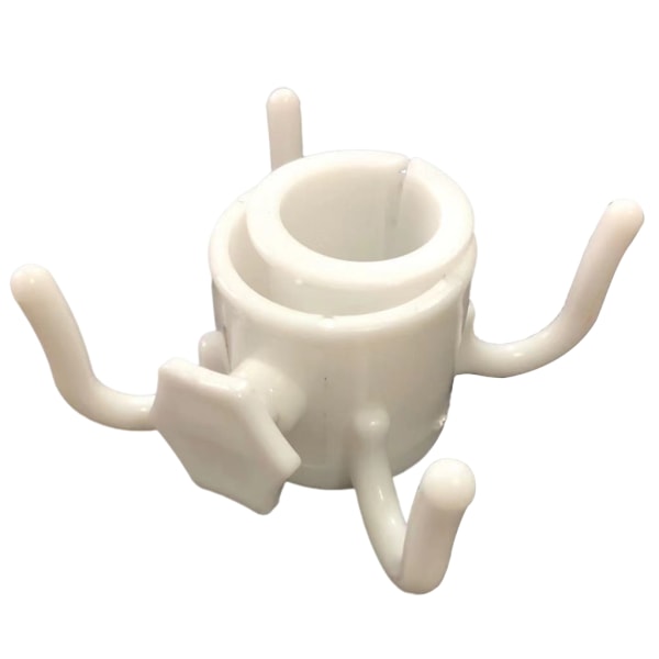 Strandparaplykrokhängare Paraplykrok Strandparaplyväskor Hållare hängkrok White hexagonal