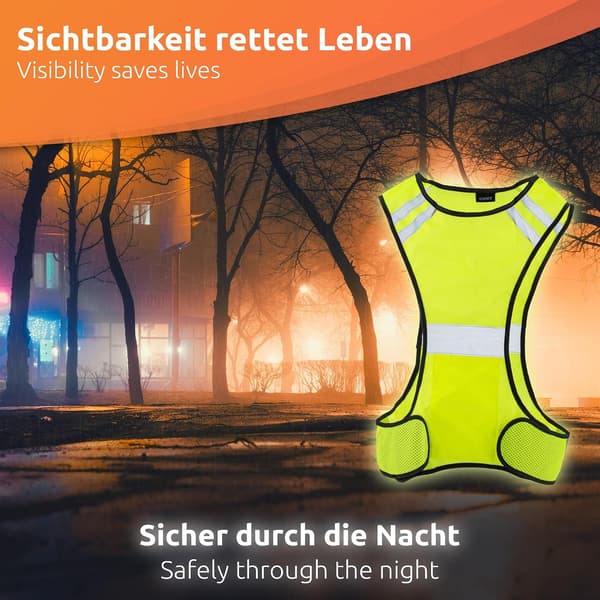 1x Refleksvest Løpevest Høy Sikkerhetsvest Barn Kvinner Beskyttelse