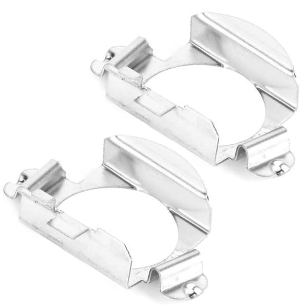 Par H7 LED-strålkastarlampor Adapterhållare för Mercedes-Benz Ford Silver