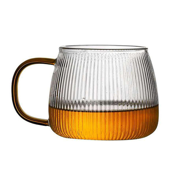 Värmebeständig vattenkopp i glas med handtag Te Mjölk Drycksmugg