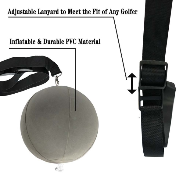Smart Impact Ball Golf Swing Trainer Hjælpemiddel Øv holdningskorrektionstræning Gray