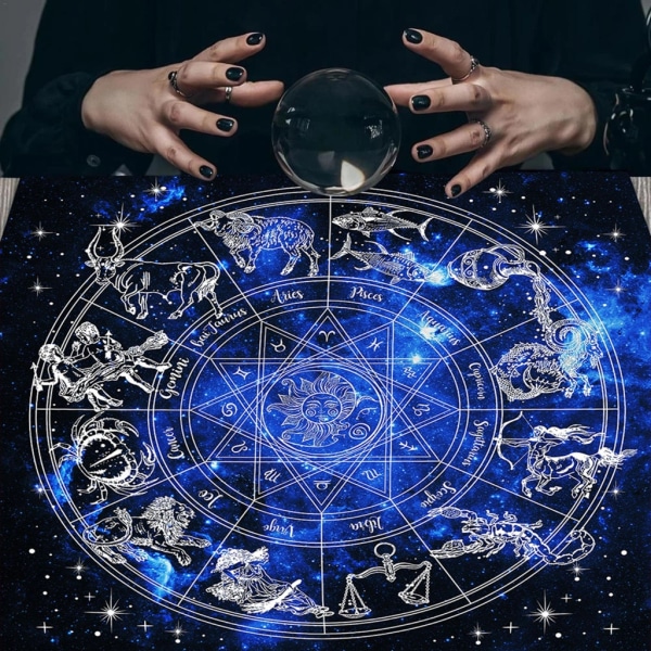 23x23In flannel Tarot Dug Rune Divination Alter Tarot Patch Cover til troldmand Daglig brætspilskortmåtte 60*60cm
