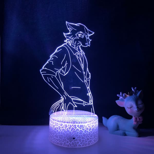 3D Night Light Anime Character 16 Colors Remote Co