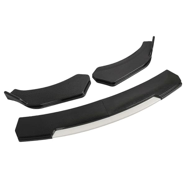 Front Bumper Splitter Kulfiberstil Bumper Spoiler Diffuser 170 cm Længde Erstatning for Toyota Corolla Hvid Læbe