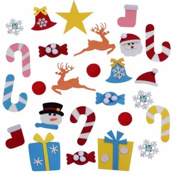 DIY filt julgran med ornament set