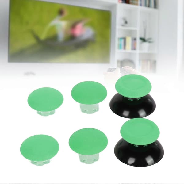 Tommelfingergreb 8 i 1 Multifunktionelle 3D Fjernfølende Tommelfingerpindhætter med 2 stk. Tommelfingerpindbase til PS5 Controller Grøn