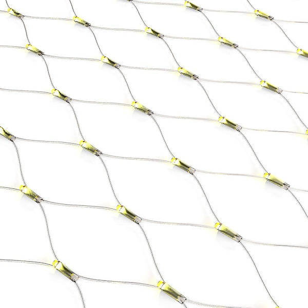 96 Led Light Network Lights Gardin Ljuskedja Varm vit dekorationslampa inuti och utanför julbröllop med plugg