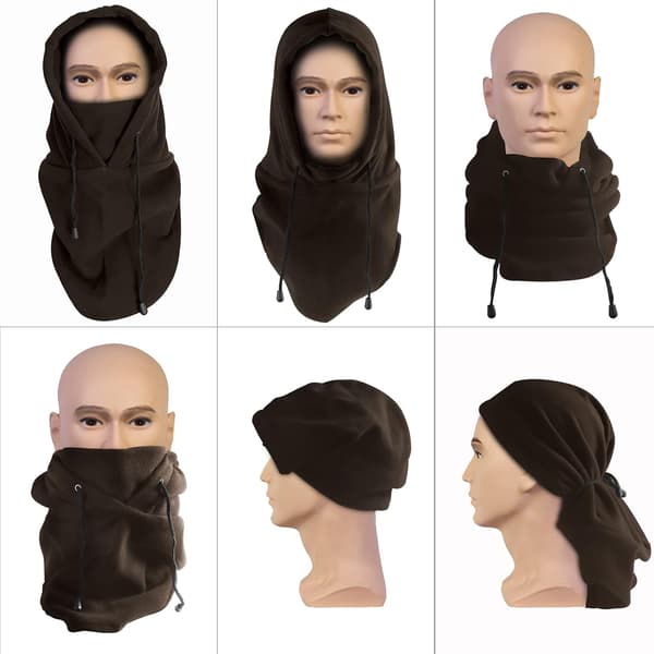 Vinterhat til mænd, koldt vejr, brun maske, elefanthue, udendørs sport, bala