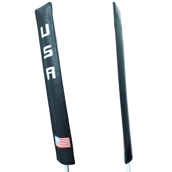 1/2/3 Premium Leather För Golf Alignment Stick Cover Four-Leaf black 1 Pc
