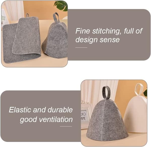 Bastuhätta Vikbar Naturlig Filt Ullmössa Mjuk Solid Cloche Hatt fo
