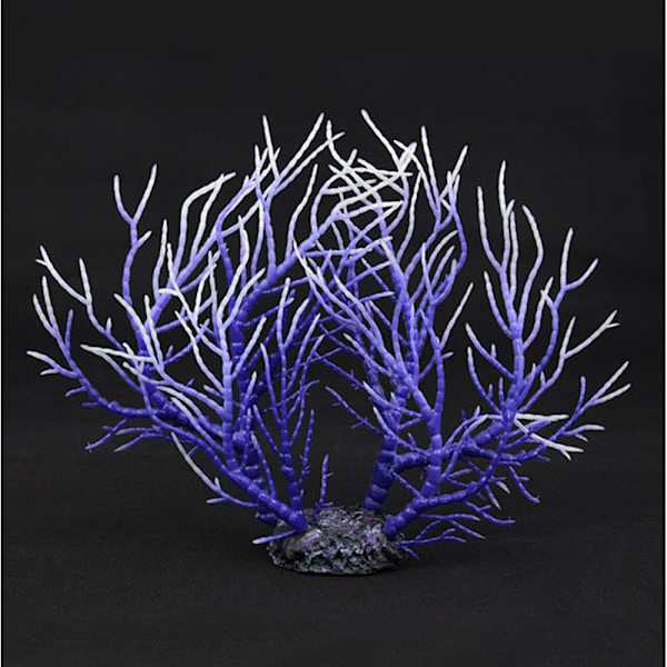 Kunstig koral ornament Akvarium Fisketank Undervandsplante Hvid Lilla
