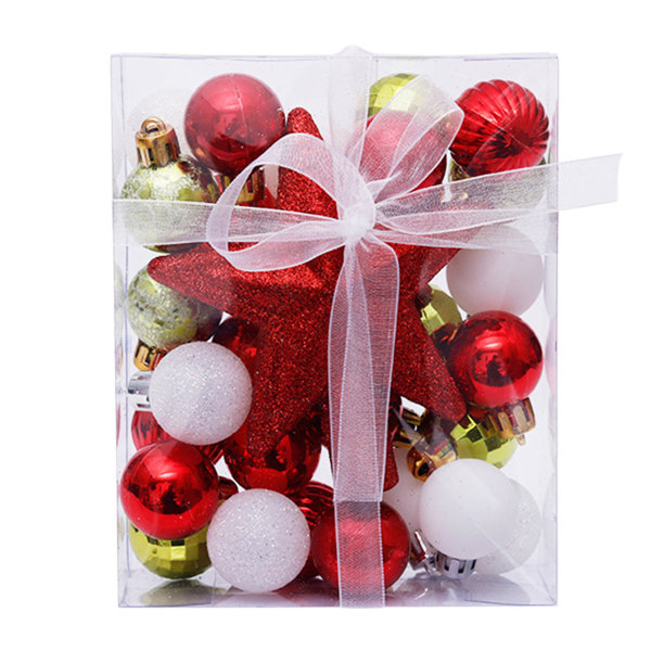 30 stk Julekuler Ornament Sett 3cm/1,18\"