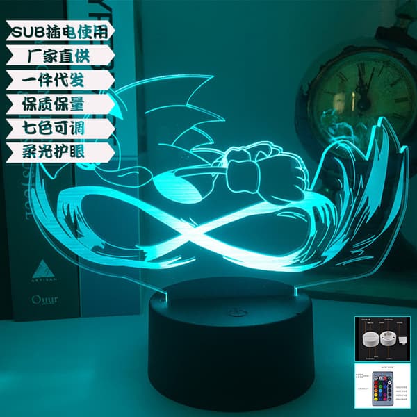 Creative Sonic 3D nattlampa cool och färgglad black touch controller 481
