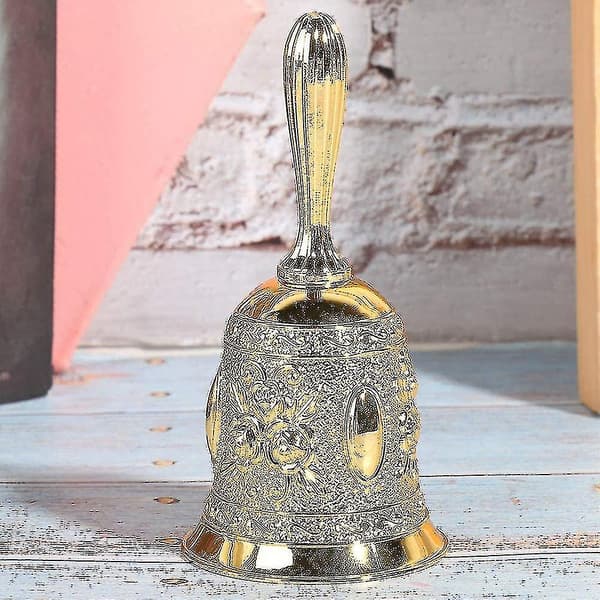 Multipurpose Call Bell Metal Innovativ middagsklocka Hand Call Bell Gold