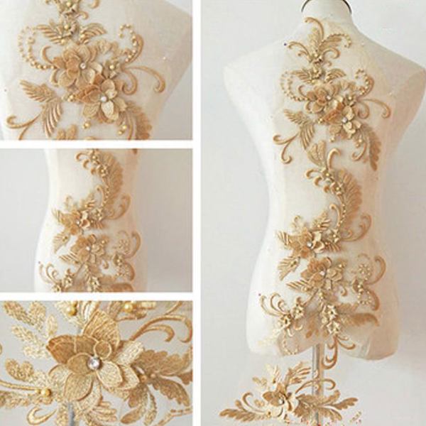1/2/3/5 Lace Applique Patch Snygg och trendig dekoration Pale Mauve 1Set