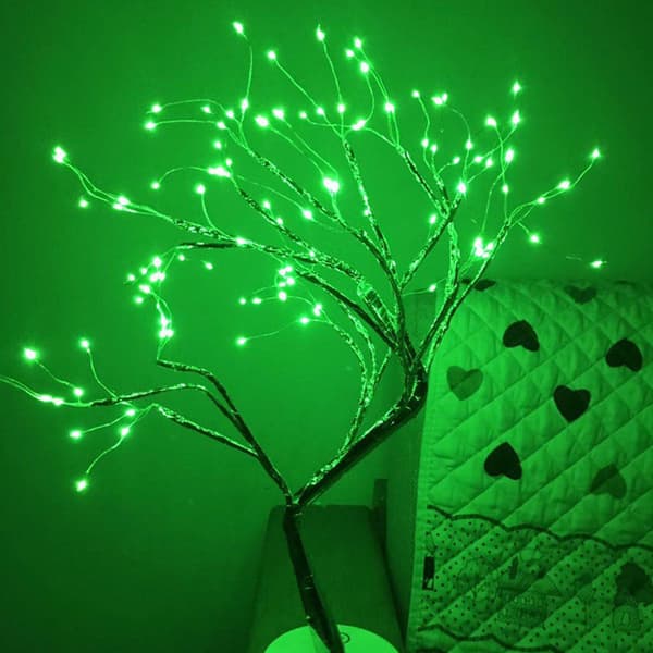 Tree Light 108 LED Shimmer Branches Battery and USB Operated green