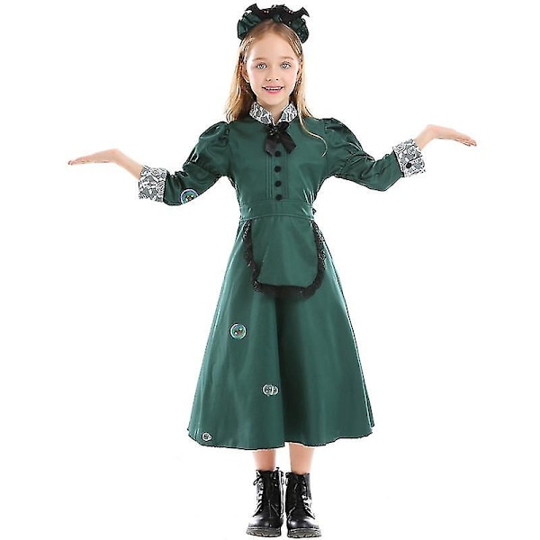 Snabb leverans Howl'S Moving Castle Sofie Sophie Hatter Dress Flickor Kvinnor Victorian Gothic Princess Dress Hat Vampire Maid Costume_v Sophie Hatter Girls L