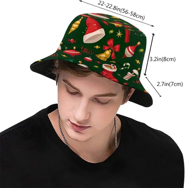 Jultema Bucket Hat Unisex julsolhatt Cap för