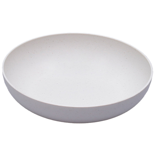 Hvedestrå dybe middagstallerkener - Ubrydelig robust plast beige