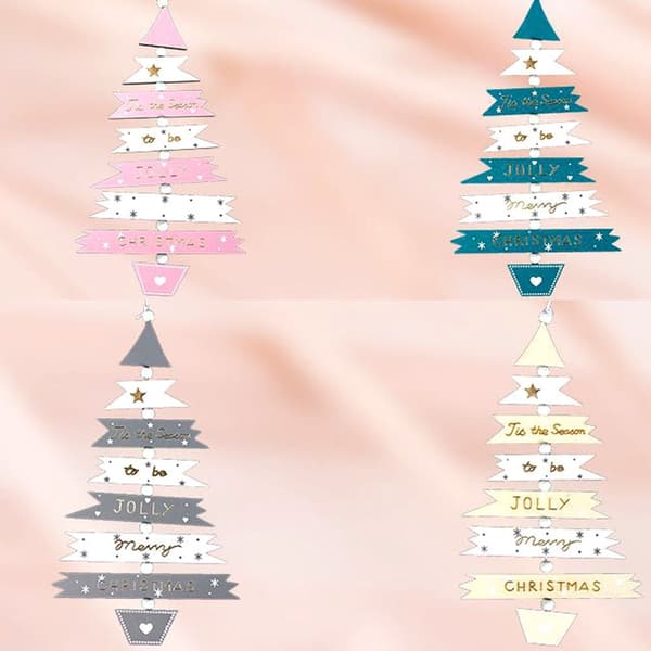 1PC Merry Christmas Xmas Tree Trä Drop Ornaments RÖD