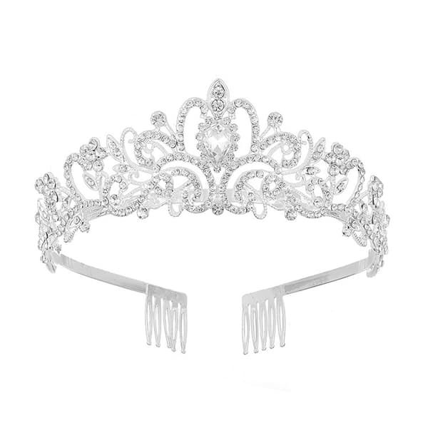 Tiara Crown Crystal Rhinestone (silver, 1 st)