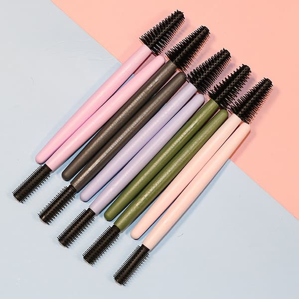 2 stk/karton Silikone øjenvippebørste til rengøring af makeup Mascara øje Gray