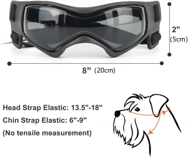 Dog Goggles Small Breed, Easy Wear Small Dog Solglasögon, Adjustab