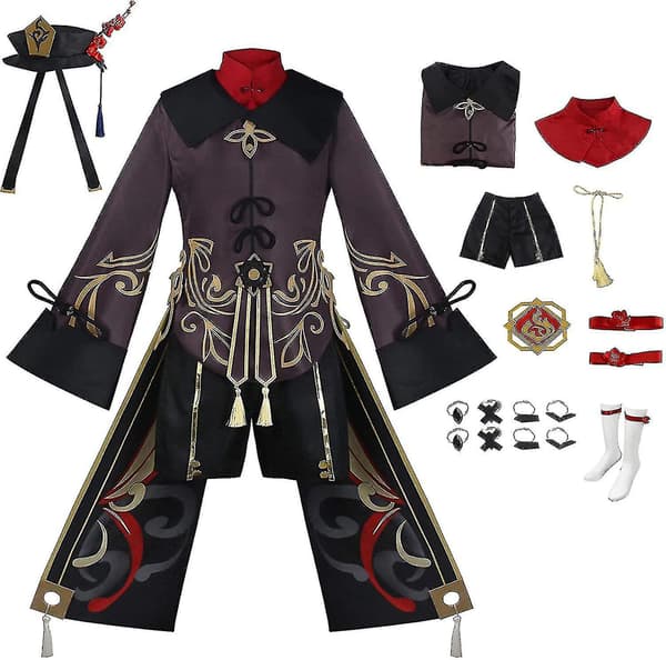 Game Genshin Outfit Tofsar Byxor Uniform Set Kostym Game Fans L