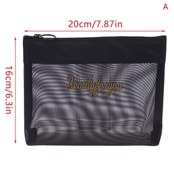 Makeup Brush Travel Case Kosmetisk toalettmappe Organizer Mesh K A