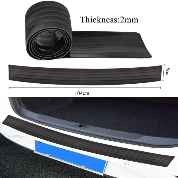 Bakre stötfångarskydd för bil SUV Bilstötfångarskydd 104 cm Universal Flexibelt gummistötfångarskydd